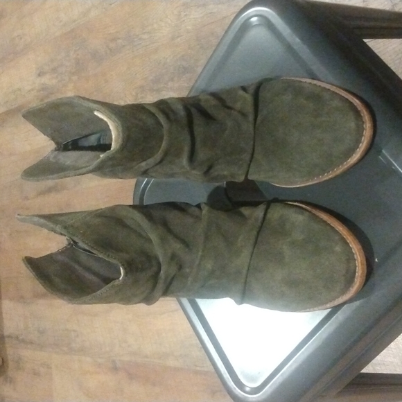 Anthropologie splendid  suede ruffle booties-splendid - Picture 2 of 9